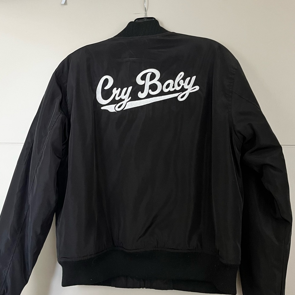 Black Cry Baby Bomber Jacket